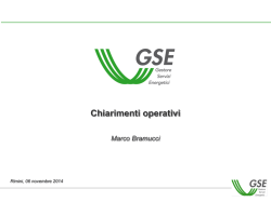 Chiarimenti operativi