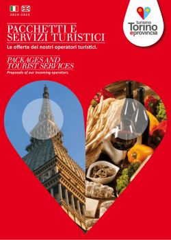 Pacchetti e servizi turistici 2014/2015