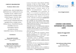 Chronic Care Model: esperienze nella Regione Lazio