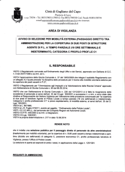 BANDO PM - Comune di Morciano di Leuca