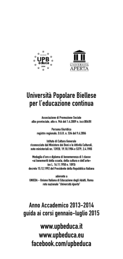 in pdf - UPBeduca - Università Popolare Biellese