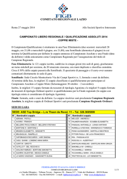 Circolo - Comitato Regionale Bridge Lazio