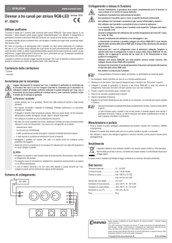 Dimmer a tre canali per strisce RGB