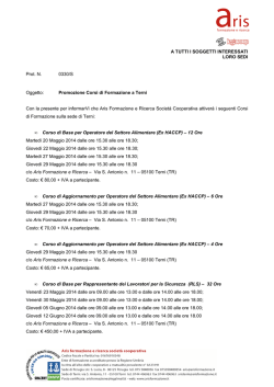 Promozione Corsi Terni 2014 - Cooperative Servizi Umbria
