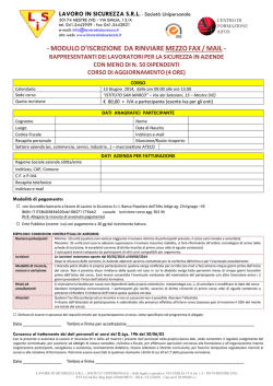 scheda e progr. agg RLS 4 ore