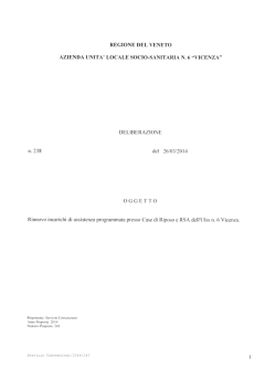 DELIBERAZIONE n.238 del 26/03/2014