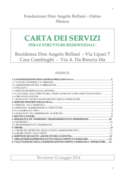 rsa carta dei servizi - Fondazione Don Angelo Bellani onlus