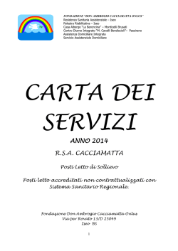 anno 2014 rsa cacciamatta - Don Ambrogio Cacciamatta Onlus