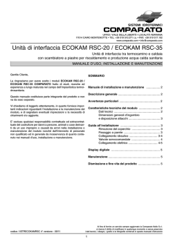 Unità di interfaccia ECOKAM RSC-20 / ECOKAM RSC