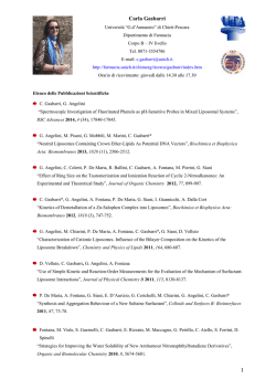 Elenco delle Pubblicazioni Scientifiche