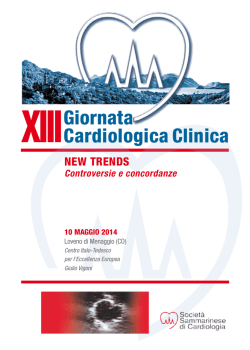 XIII Giornata Cardiologica Clinica Centro Italo Tedesco Villa Vigoni
