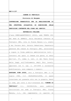 REP N.237 COMUNE DI TREVIGLIO Provincia di Bergamo