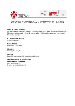 LISTA DEI CORSI DI FOTOGRAFIA E ARTE (file pdf)