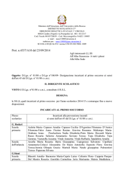 Prot. n.4557/A10 del 25/09/2014 - Primo Circolo didattico di Cardito