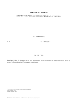 del 16/01/2014 OGGETTO Comitato Unico di