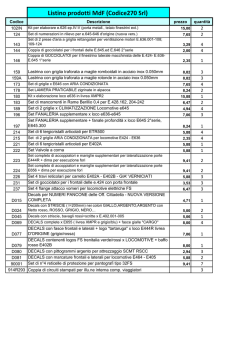 Listino prodotti MdF (Codice270 Srl)