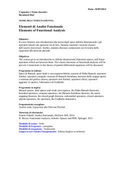 Data di compilazione &hellip;&hellip;&hellip;&hellip;&hellip;