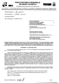 $ -l~rft - Parco Naturale Regionale dei Monti Lucretili
