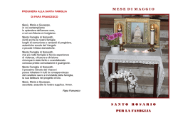 M E S E  D I  M A G G I O S A N T O   R O S A R I O PER LA FAMIGLIA