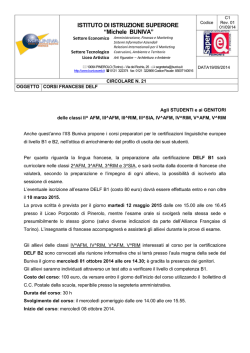 Circolare n.21 - IIS "M. BUNIVA" Pinerolo
