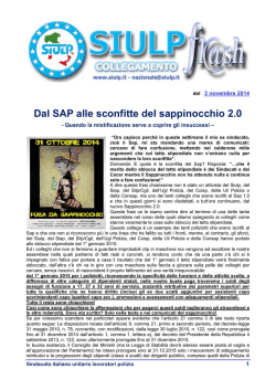 Dal SAP alle sconfitte del sappinocchio 2.0