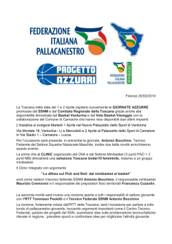 programma giornate azzurre TOSCANA