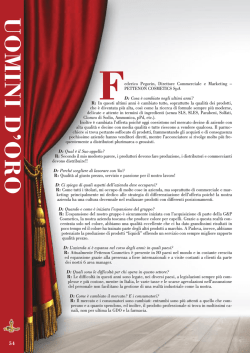 FEDERICO PEGORIN &ndash; Direttore Commerciale e Marketing