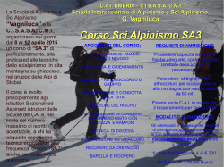 Corso Sci Alpinismo SA3 - Scuola "Giulio Vagniluca"