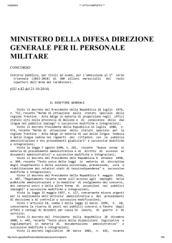 Bando Concorso - Nuovi Concorsi