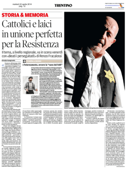 Cattolicielaici inunioneperfetta perlaResistenza