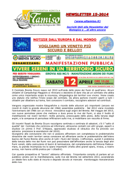NEWSLETTER 15-2014 VOGLIAMO UN VENETO PI&Ugrave;