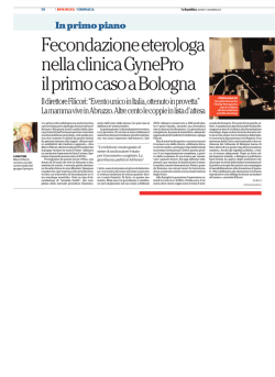 Fecondazione eterologa nella clinica GynePro il primo caso a Bologna