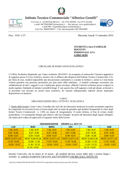 circolare di inizio anno scolastico