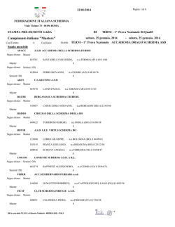 Campionato italiano "Masters" - Associazione Italiana Master Scherma