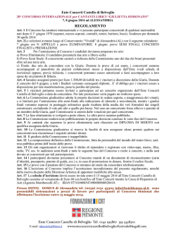 bando sim 2014 - ente concerti castello di belveglio