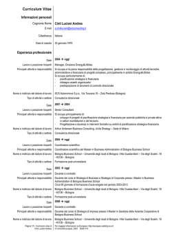 Curriculum Vitae - Bologna Business School