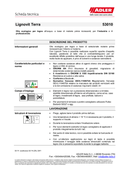 Tecnica - Adler Catalogo prodotti