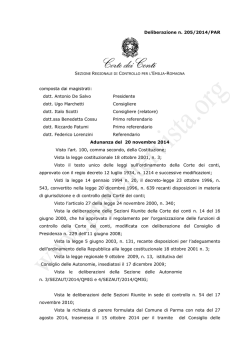 parere 20.11.2014 n. 205