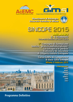 gimsi 2015 - Gruppo Italiano Multidisciplinare per lo Studio della