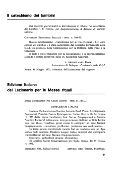 Il catechismo dei bambini Edizione italiana del Lezionario per le