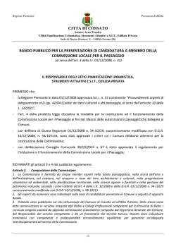 Bando Pubblico - Ordine Regionale Geologi