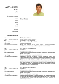 FORMATO EUROPEO PER IL CURRICULUM VITAE