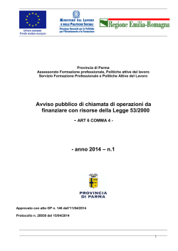 2014 bando legge 53 - Provincia di Parma