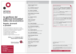 La gestione dei patrimoni immobiliari nella crisi economica