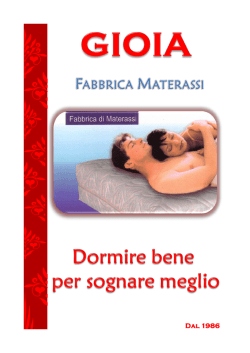 Catalogo Adulti - Gioia Materassi