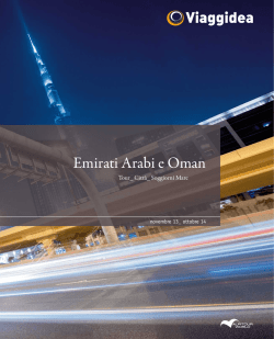 Emirati Arabi e Oman Viaggidea Estate 2014