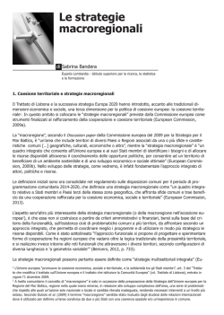 Le strategie Macroregionali - Sabrina Bandera, Éupolis Lombardia