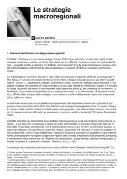 Le strategie Macroregionali - Sabrina Bandera, &Eacute;upolis Lombardia