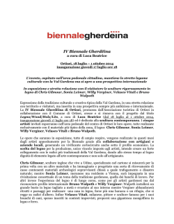Giunta alla sua 4a edizione, la Biennale Gherdeina di Ortisei