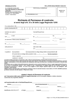 Modulo Permesso di Costruire opere minori